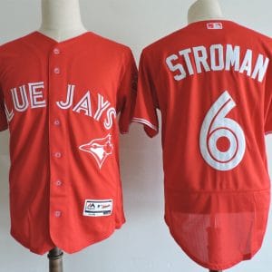 Toronto Blue Jays #6 Marcus Stroman Red Elite Stitched Jersey