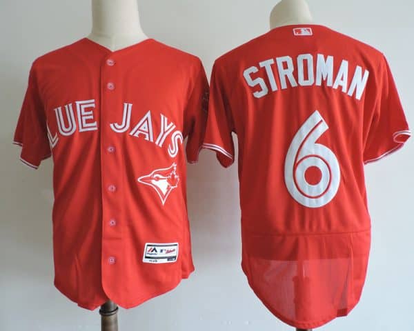 Toronto Blue Jays #6 Marcus Stroman Red Elite Stitched Jersey