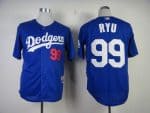 Dodgers #99 Hyun-Jin Ryu Light Blue Cool Base Stitched Jersey