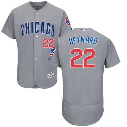 Cubs #22 Jason Heyward Grey Flexbase Authentic Collection Road Stitched Jersey