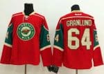 Wild #64 Mikael Granlund Red Stitched Jersey
