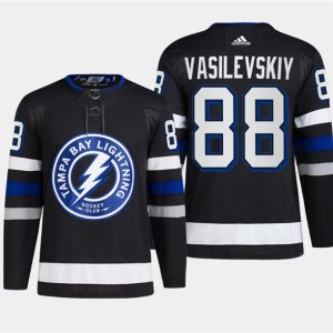 Tampa Bay Lightning #88 Andrei Vasilevskiy Black Alternate Premier Breakaway Stitched Jersey