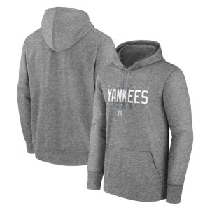 New York Yankees Gray Pregame Performance Pullover Hoodie