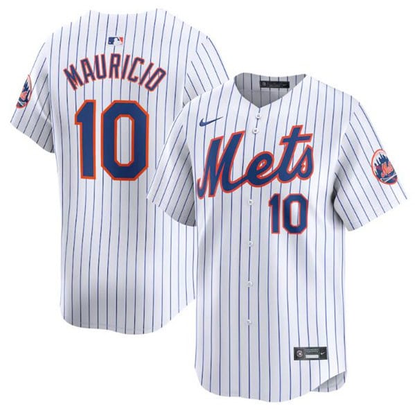 New York Mets #10 Ronny Mauricio White 2024 Home Limited Stitched Jersey