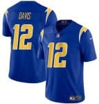 Los Angeles Chargers #12 Derius Davis Royal 2024 Vapor Limited Stitched Jersey