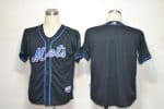 Mets Blank Black Alternate Cool Base Stitched Jersey