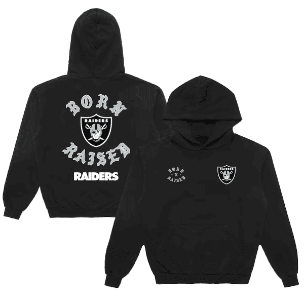Las Vegas Raiders Born X Raised BlackPullover Hoodie