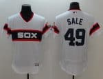 White Sox #49 Chris Sale White Flexbase Authentic Collection Alternate Home Stitched Jersey