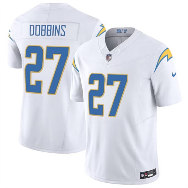 Los Angeles Chargers #27 J.K. Dobbins White 2024 F.U.S.E. Vapor Limited Stitched Jersey