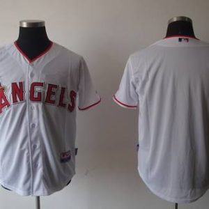 Angels Of Anaheim Blank White Cool Base Stitched Jersey