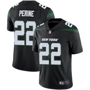New York Jets #22 La'Mical Perine Black Vapor Untouchable Limited Stitched Jersey