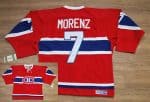 Canadiens #7 Howie Morenz Stitched Red CH CCM Throwback Jersey