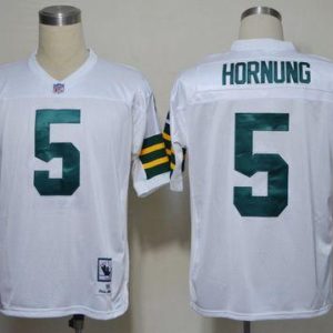 Mitchell And Ness Packers #5 Paul Hornung White Stitched Jersey