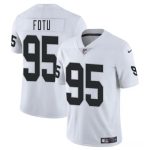 Las Vegas Raiders #95 Leki Fotu White 2025 Vapor Stitched Jersey