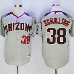 Diamondbacks #38 Curt Schilling Gray Brick New Cool Base Stitched Jersey