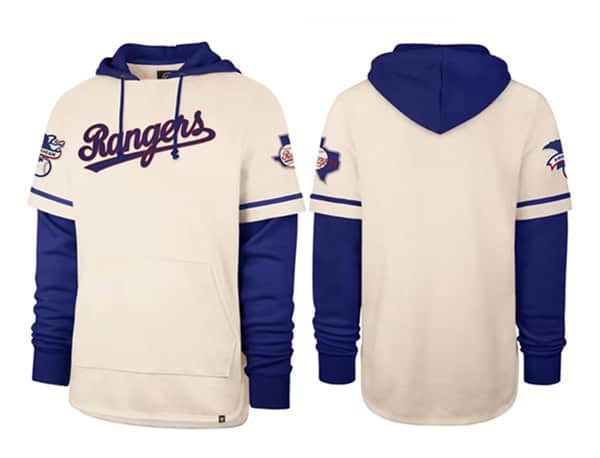 Texas Rangers Cream Pullover Hoodie