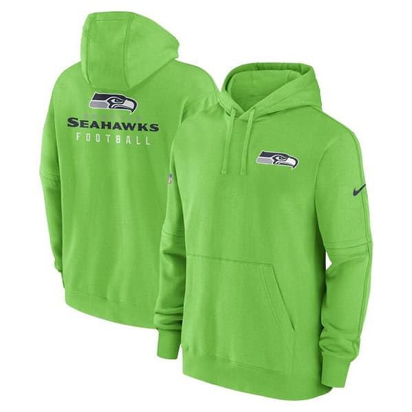 Seattle Seahawks Green Sideline Club Fleece Pullover Hoodie