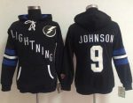 Tampa Bay Lightning #9 Tyler Johnson Black Old Time Heidi NHL Hoodie