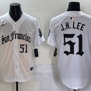 San Francisco Giants #51 Jung Hoo Lee White 'Gothic Fog Edition' Vapor Premier Limited Stitched Jersey