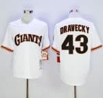 Mitchell And Ness Giants #43 Dave Dravecky Stitched White Throwback Jersey