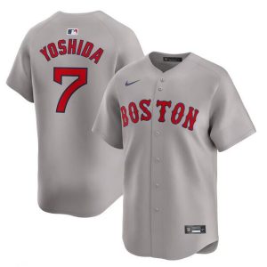 Boston Red Sox #7 Masataka Yoshida Gray 2024 Away Limited Cool Base Stitched Jersey