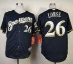 Brewers #26 Kyle Lohse Navy Blue Cool Base Stitched Jersey