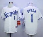 Royals #1 Jarrod Dyson White Cool Base Stitched Jersey