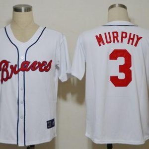 Mitchell And Ness Braves #3 Dale Murphy White Stitched Throwback Jersey