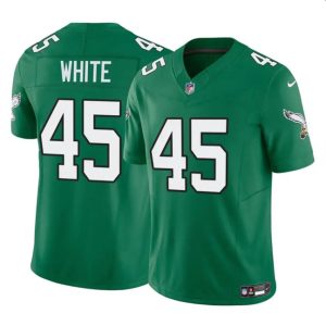 Philadelphia Eagles #45 Devin White Green 2023 F.U.S.E Throwback Vapor Untouchable Limited Stitched Jersey