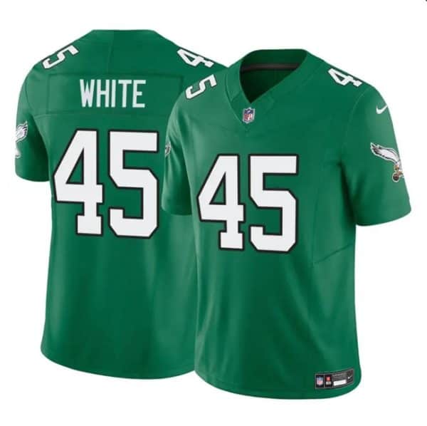 Philadelphia Eagles #45 Devin White Green 2023 F.U.S.E Throwback Vapor Untouchable Limited Stitched Jersey