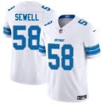Detroit Lions #58 Penei Sewell White 2025 F.U.S.E. Vapor Limited Stitched Game Jersey