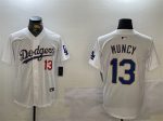 Los Angeles Dodgers #13 Max Muncy White Gold Home Limited Stitched Jersey