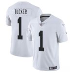 Las Vegas Raiders #1 Tre Tucker White 2025 Vapor Stitched Jersey