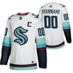 Seattle Kraken Primary Logo Custom White NHL Stitched Jersey