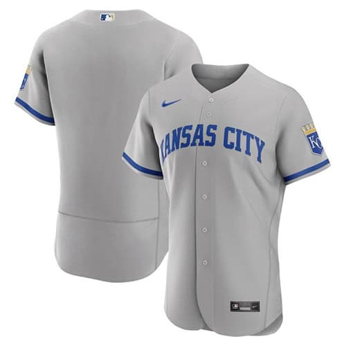 Kansas City Royals Blank Grey Flex Base Stitched Jersey