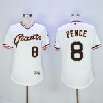 San Franciscoc Giants #8 Hunter Pence White Cool Base Cooperstown Collection Player Stitched Jersey