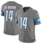 Detroit Lions #14 Amon-Ra St. Brown Grey 2023 F.U.S.E. Vapor Untouchable Limited Stitched Jersey