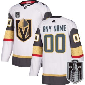Vegas Golden Knights Custom White 2023 Stanley Cup Final Stitched Jersey