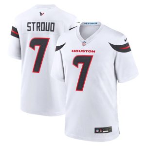 Custom Any name Houston Texans #7 C.J. Stroud White Game Jersey Men Women Youth