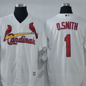 Cardinals #1 Ozzie Smith White New Cool Base Stitched Jersey