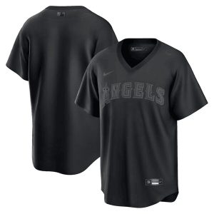 Los Angeles Angels Black Cool Base Black Fashion Stitched Jersey