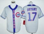 Cubs #17 Kris Bryant Grey Cooperstown Stitched Jersey