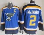 Blues #2 Al MacInnis Light Blue CCM Throwback Stitched Jersey