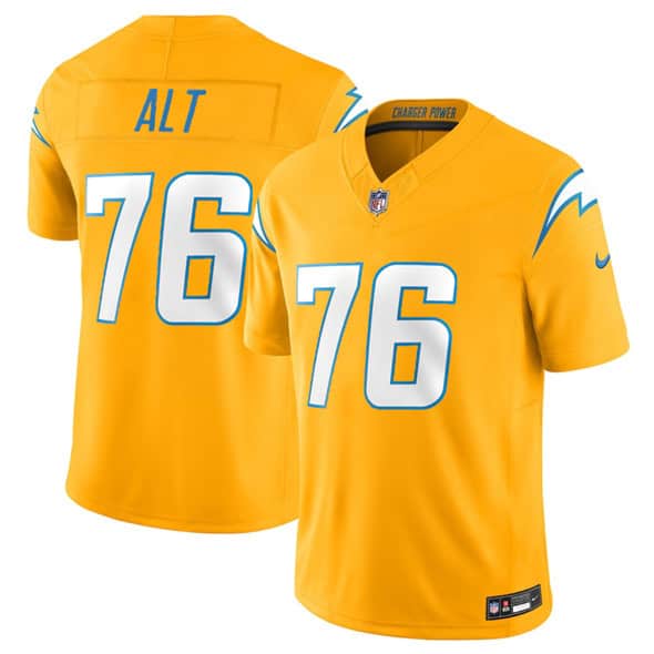 Los Angeles Chargers #76 Joe Alt Gold 2025 F.U.S.E. Alternate Vapor Limited Football Stitched Jersey