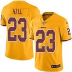 Redskins #23 DeAngelo Hall Gold Stitched Limited Rush Nike Jersey