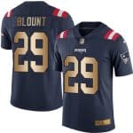 Patriots #29 LeGarrette Blount Navy Blue Stitched Limited Gold Rush Nike Jersey