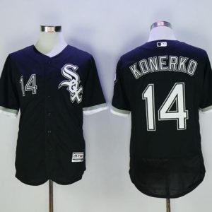 White Sox #14 Paul Konerko Black Flexbase Authentic Collection Stitched Jersey
