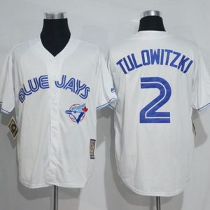 Blue Jays #2 Troy Tulowitzki White Cooperstown Throwback Stitched Jersey