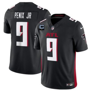 Atlanta Falcons #9 Michael Penix Jr Black 2025 F.U.S.E. With 1-Star C Patch Vapor Untouchable Limited Stitched Jersey