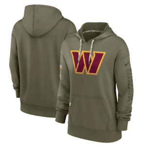 Washington Commanders 2022 Olive Salute To Service Therma Performance Pullover Hoodie(Run Small)
